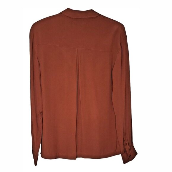 Frank And Oak Women's Size XS Long Sleeve Camp Collar Blouse - Picture 5 of 9